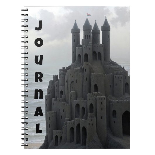 Sandcastle Art Beach Fun Whimsical Journal Notitieboek (Voorkant)