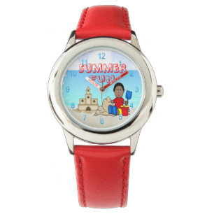 Sandcastle (Black Boy) Kind verstelbare omlijsting Horloge