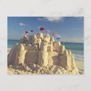 Sandcastle on Beach Briefkaart