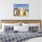 Sandcastle on Beach Canvas Afdruk (Insitu (Slaapkamer))