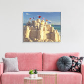 Sandcastle on Beach Canvas Afdruk (Insitu (Woonkamer))