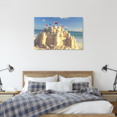 Sandcastle on Beach Canvas Afdruk (Insitu (Slaapkamer))