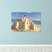 Sandcastle on Beach Canvas Afdruk (Insitu (Houten vloer))