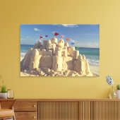 Sandcastle on Beach Canvas Afdruk (Insitu (Woonkamer))