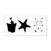 Sandcastle Sand Castle Starfish Pail Beach Ocean Rubberstempel (Afrduk)