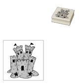 Sandcastle Sand Castle Summer Beach Stamp Rubberstempel (Gestempeld)