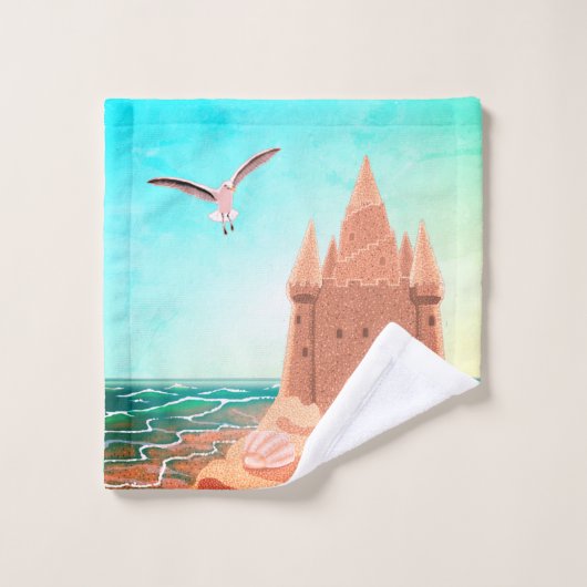 Sandcastle Seagull-handdoekset Bad Handdoek (Wasdoekje)