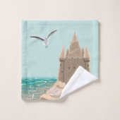 Sandcastle Seagull-handdoekset Bad Handdoek (Wasdoekje)