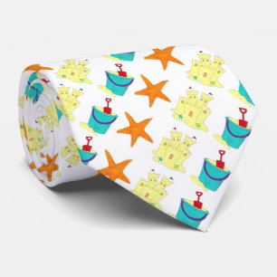 Sandcastle Shovel Pail Sand Starfish Beach Stropda Stropdas