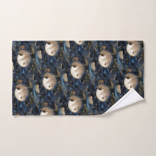 Sanderende mijnen op Clam bij het strand Bad Handdoek (Handdoek)