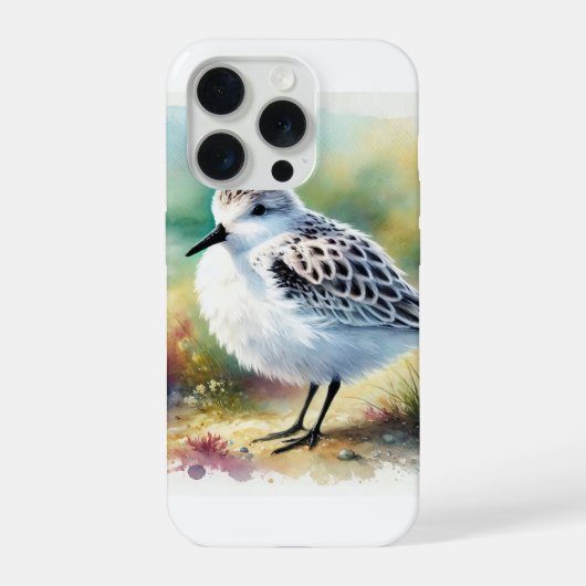 Sanderling Bird 200924AREF115 - Watercolor iPhone Hoesje (Achterkant)