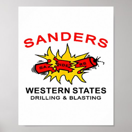 Sanders Construction Logo On Left Chest  Poster (Voorkant)