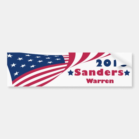 Sanders en Warren 2016 Bumpersticker (Voorkant)