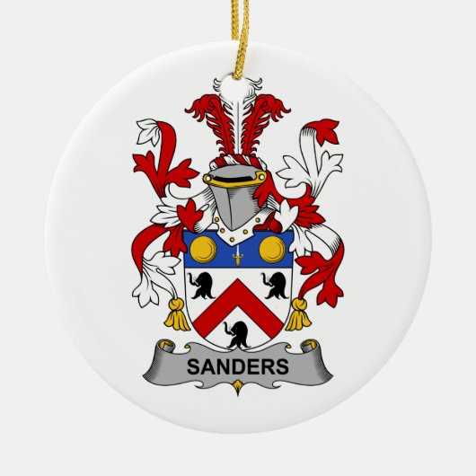 Sanders Family Crest Keramisch Ornament (Voorkant)