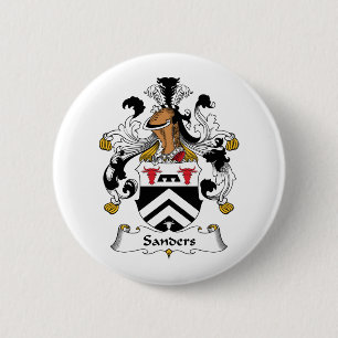 Sanders Family Crest Ronde Button 5,7 Cm