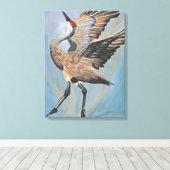 Sandhill Crane canvas Afdruk (Insitu (Houten vloer))