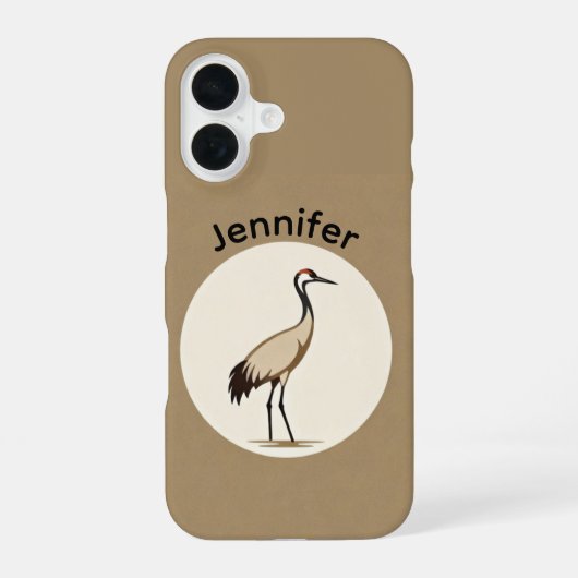 Sandhill Crane Logo iPhone 16 Hoesje (Achterkant)