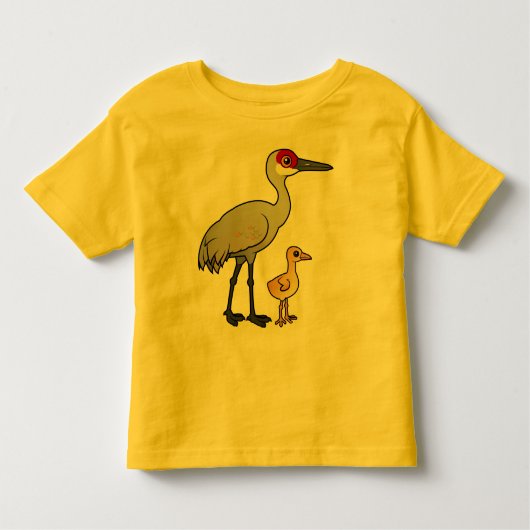 Sandhill Crane met Chick Kinder Shirts (Voorkant)