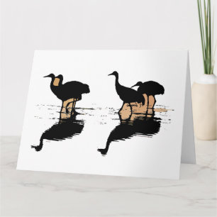 Sandhill Crane Oiseaux Carte de voeux Anniversaire