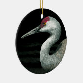 Sandhill Crane Ornament - "Grassland Grace" (Rechts)