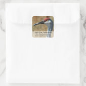Sandhill Crane Retouradreslabel Vierkante Sticker (Tas)