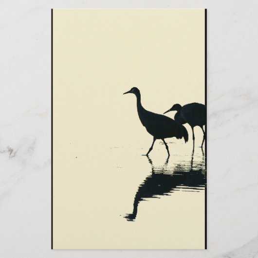 Sandhill Crane Stationery Briefpapier (Voorkant)