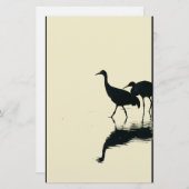 Sandhill Crane Stationery Briefpapier (Voorkant / Achterkant)