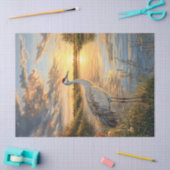 Sandhill Crane Sunset op de Marsh Decoupage Tissuepapier (Craft)