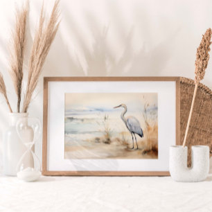 Sandhill Crane Waterverf Print