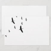Sandhill Cranes in vlucht Briefpapier (Voorkant / Achterkant)