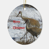 Sandhill Cranes Keramisch Ornament (Links)