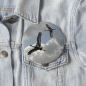 SANDHILL CRANES RONDE BUTTON 4,0 CM (In situ)