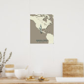 Sandhill Kraanmigratieplanning Kaart - Minimalisti Poster (Keuken)
