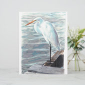 Sandhillkraan in water. (Staand voorkant)