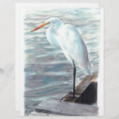 Sandhillkraan in water. (Voorkant / Achterkant)