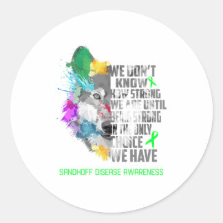 Sandhoff Disease Awareness Ribbon Support Giften Ronde Sticker
