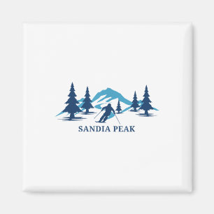 Sandia Peak New Mexico skigebied skiër _1 Magneet