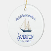 Sanditon Seaside Resort Keramisch Ornament (Links)
