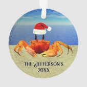 Sandkrab in Santa Hat Ornament (achterkant)