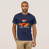 Sandkrab in Santa Hat T-shirt (Voorkant volledig)