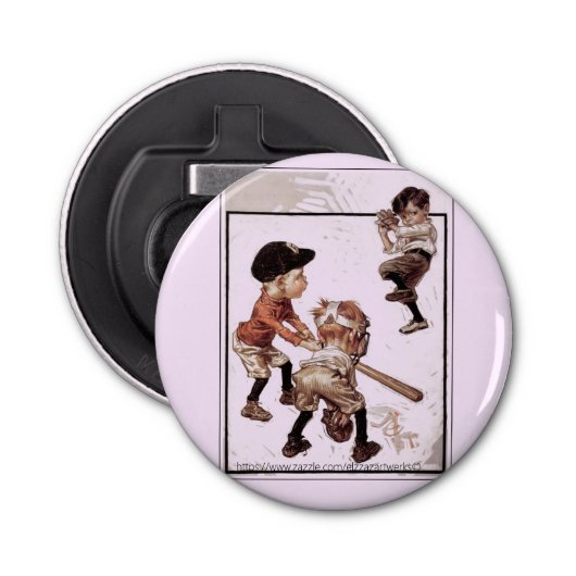  Sandlot Baseball Button Flesopener (Voorkant)