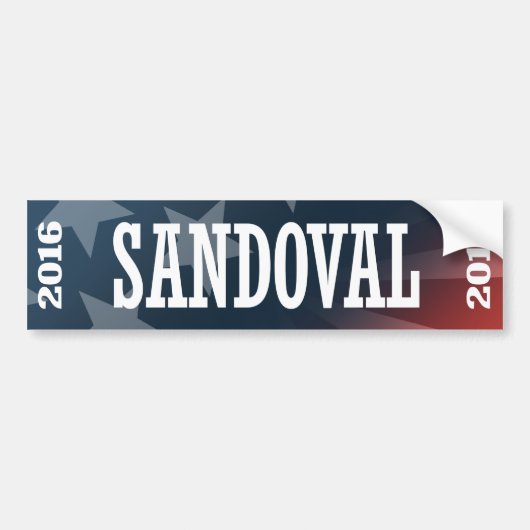 SANDOVAL 2016 BUMPERSTICKER (Voorkant)