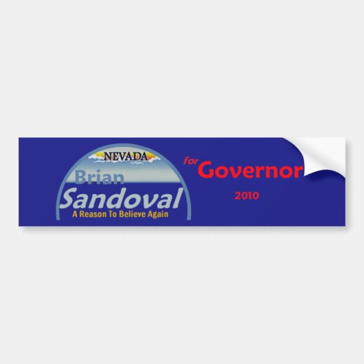 SANDOVAL Gov 2010 Bumpersticker (Voorkant)