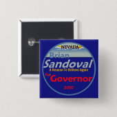 SANDOVAL Gov 2010 Button (Voorkant /achterkant)