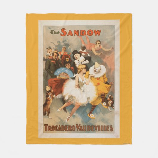 Sandow Trocadero Vaudevilles Carnival Theme Fleece Deken (Voorkant)