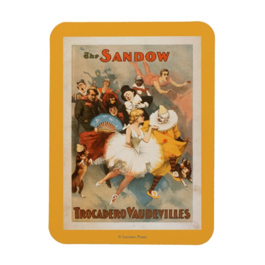 Sandow Trocadero Vaudevilles Carnival Theme Magneet (Verticaal)