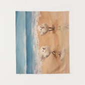 Sandpeper van het Zee Shore Tapestry Wandkleed (Voorkant)