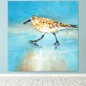 Sandpiper North American Wading Shorebird Canvas (Insitu (Houten vloer))