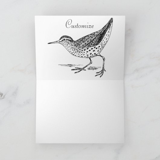 Sandpiper Shorebird Thunder_Cove Kaart (Binnen)