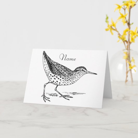 Sandpiper Shorebird Thunder_Cove Kaart (Gele Bloem)